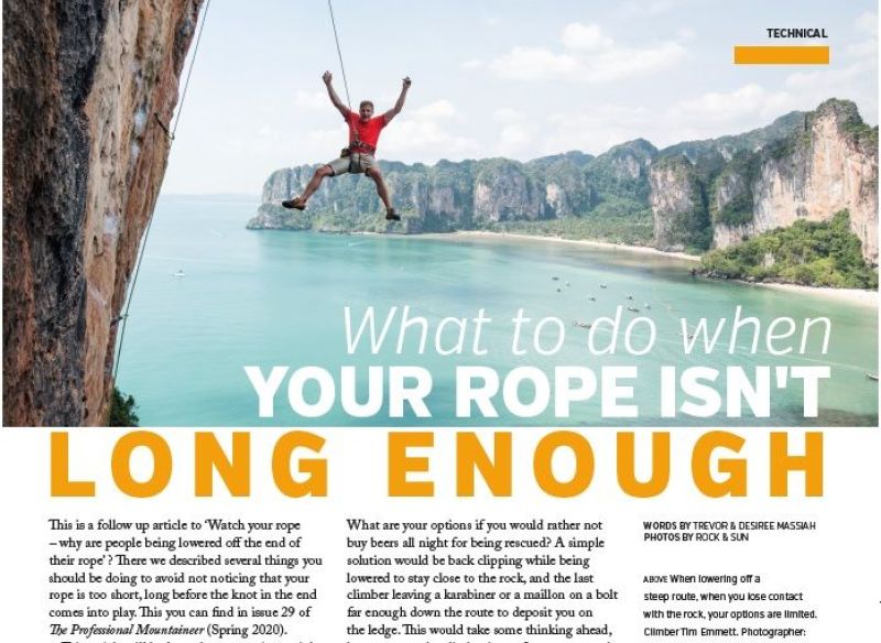 What to do when your rope isnt long enough